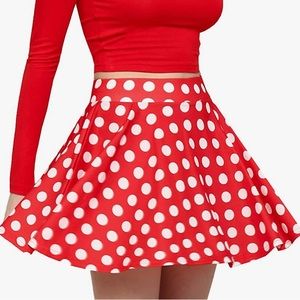Red & White Polka Dot Skirt